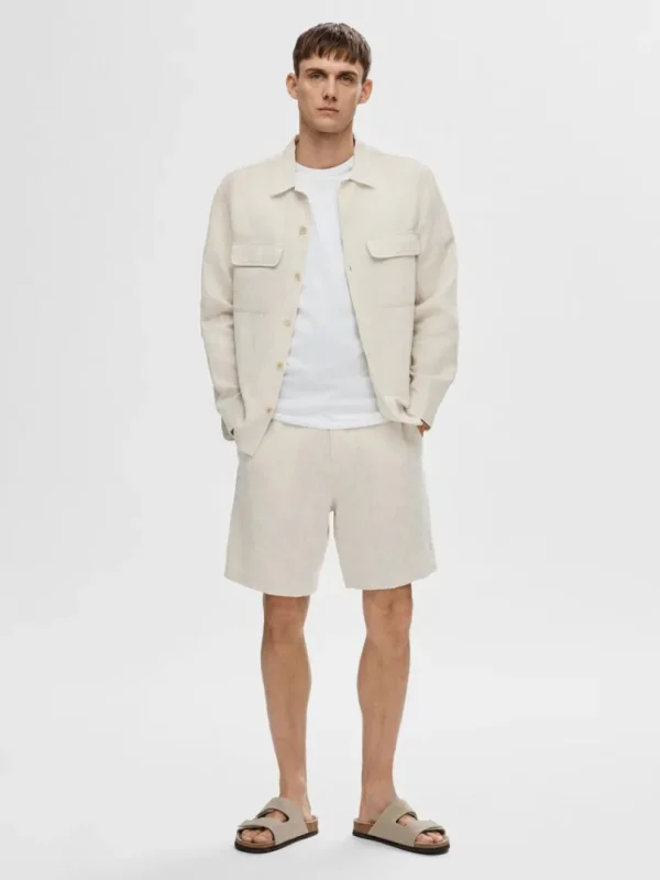 Shorts>SELECTED REGULAR PASFORM SHORTS Beige