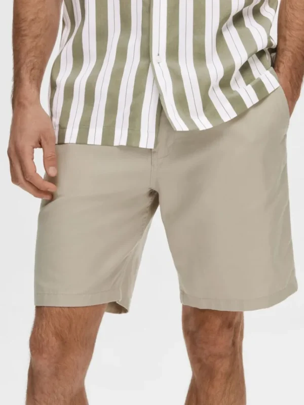 Shorts>SELECTED REGULAR PASFORM SHORTS Beige