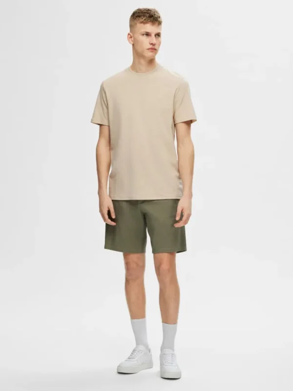 T-shirts>SELECTED REGULAR PASFORM T-SHIRT Beige
