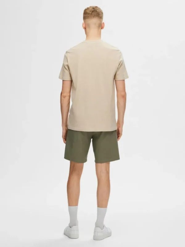T-shirts>SELECTED REGULAR PASFORM T-SHIRT Beige