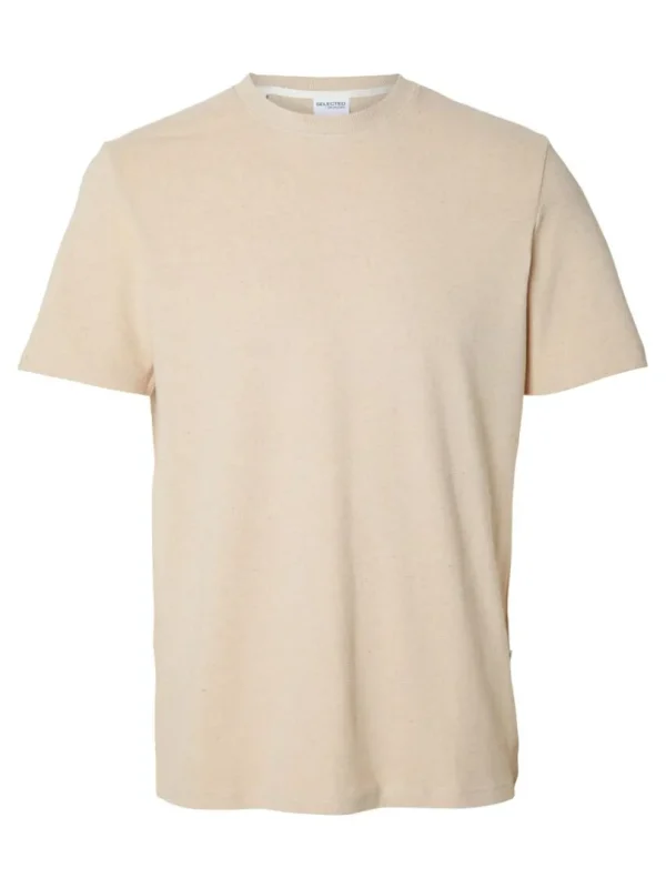 T-shirts>SELECTED REGULAR PASFORM T-SHIRT Beige