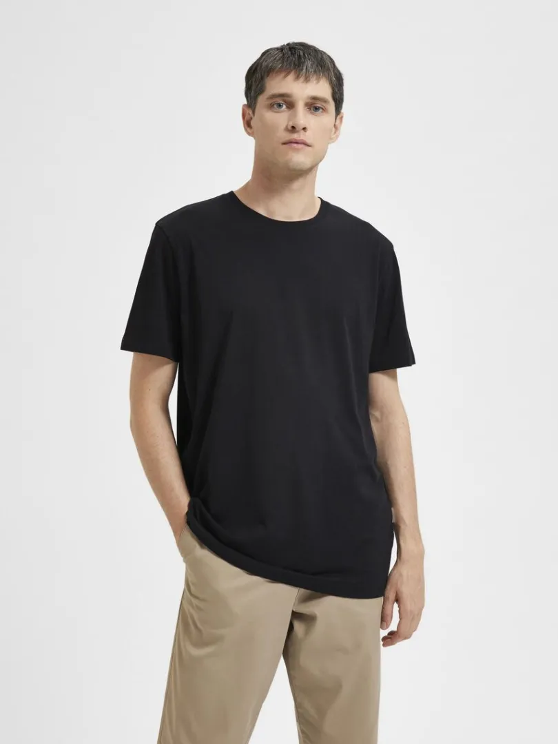 regular_tshirt_0-3.webp T-shirts>SELECTED REGULAR T-SHIRT Black