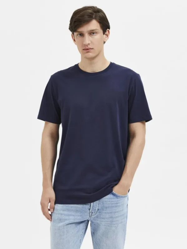 T-shirts>SELECTED REGULAR T-SHIRT Blue