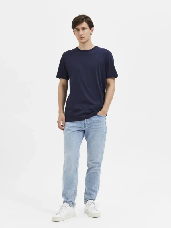 T-shirts>SELECTED REGULAR T-SHIRT Blue