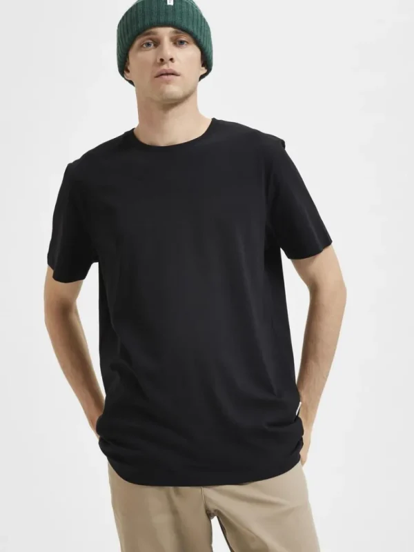 T-shirts>SELECTED REGULAR T-SHIRT Black