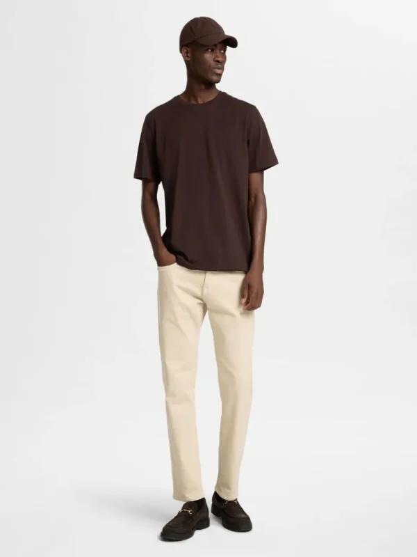 T-shirts>SELECTED REGULAR T-SHIRT Brown