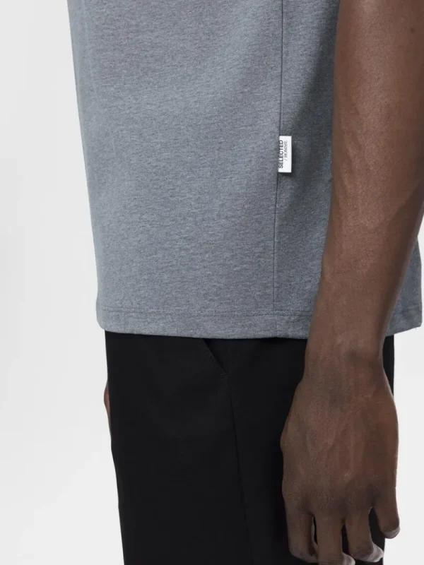 T-shirts>SELECTED REGULAR T-SHIRT Grey
