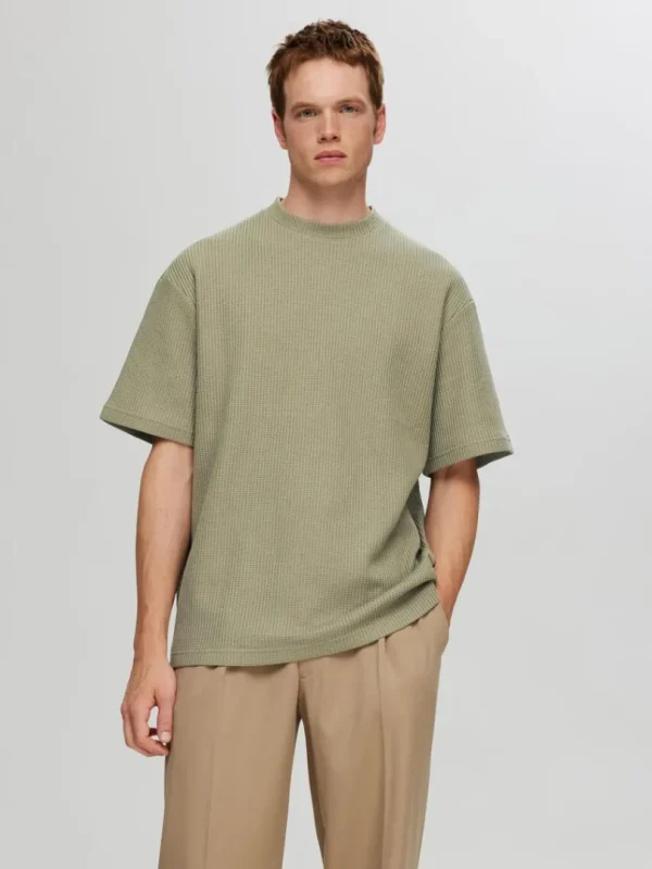 T-shirts>SELECTED RELAXED FIT VAFLET T-SHIRT Green