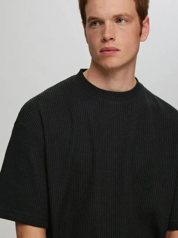T-shirts>SELECTED RELAXED FIT VAFLET T-SHIRT Black