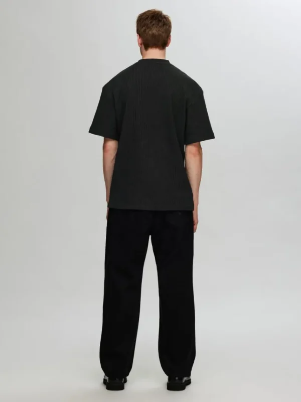 T-shirts>SELECTED RELAXED FIT VAFLET T-SHIRT Black