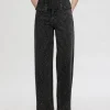 Jeans>SELECTED RHINSTEN WIDE FIT JEANS Black