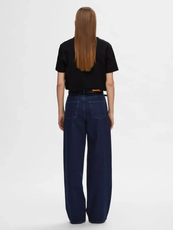 Jeans>SELECTED RHINSTEN WIDE FIT JEANS Blue
