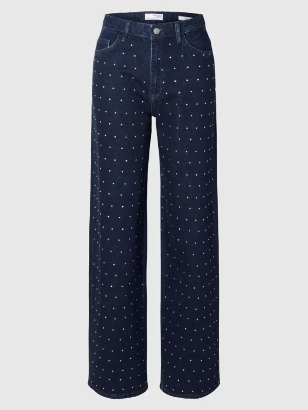 Jeans>SELECTED RHINSTEN WIDE FIT JEANS Blue