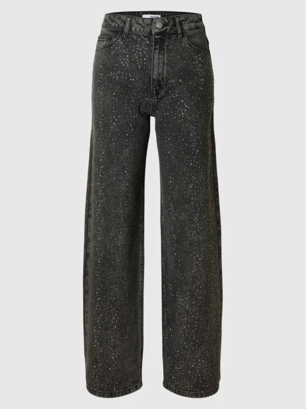 Jeans>SELECTED RHINSTEN WIDE FIT JEANS Black