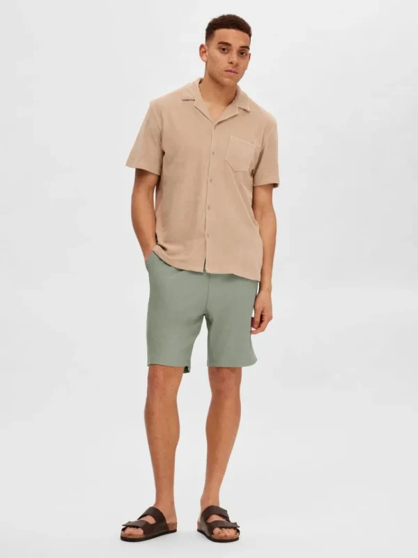 Shorts>SELECTED RIBBEDE SHORTS Green
