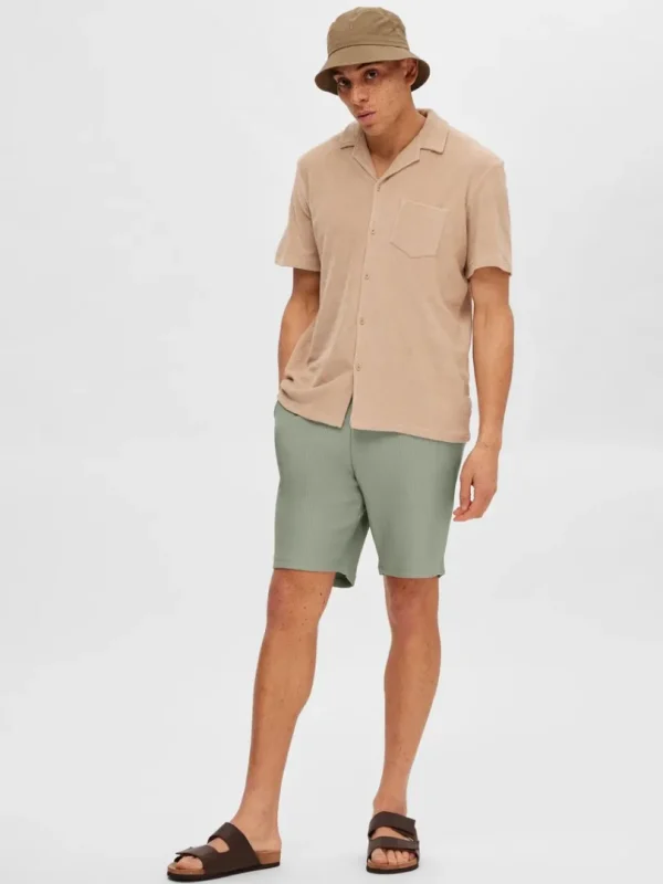 Shorts>SELECTED RIBBEDE SHORTS Green
