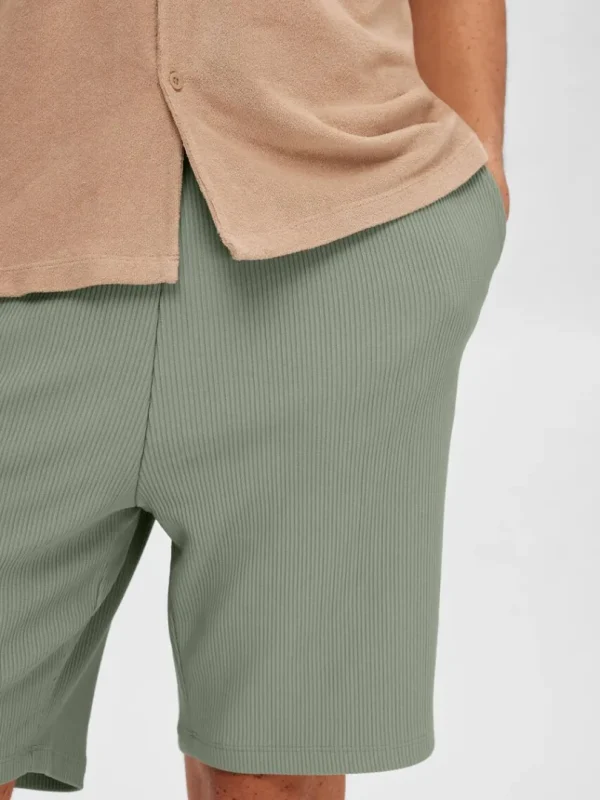 Shorts>SELECTED RIBBEDE SHORTS Green