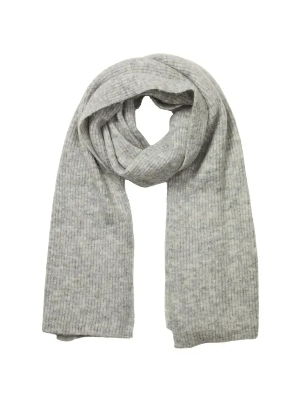 Accessories>SELECTED RIBBET HALSTØRKLÆDE Grey