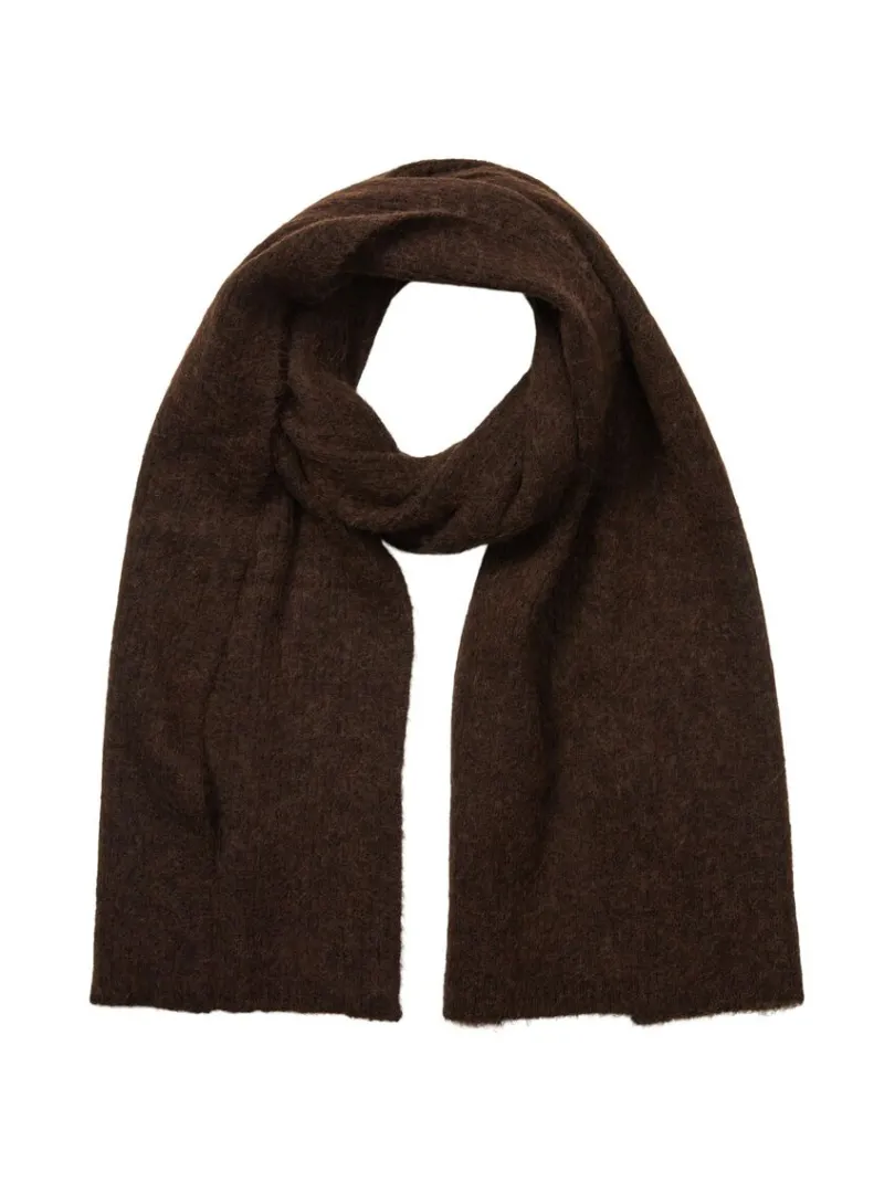 ribbet_halstrklde_0-10.webp Accessories>SELECTED RIBBET HALSTØRKLÆDE Brown