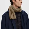 Accessories>SELECTED RIBBET HALSTØRKLÆDE Brown