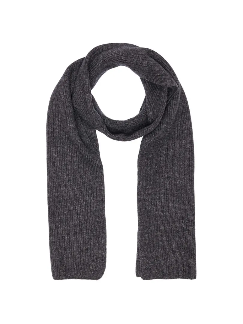 ribbet_halstrklde_0-14.webp Accessories>SELECTED RIBBET HALSTØRKLÆDE Grey