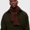 Accessories>SELECTED RIBBET HALSTØRKLÆDE Brown