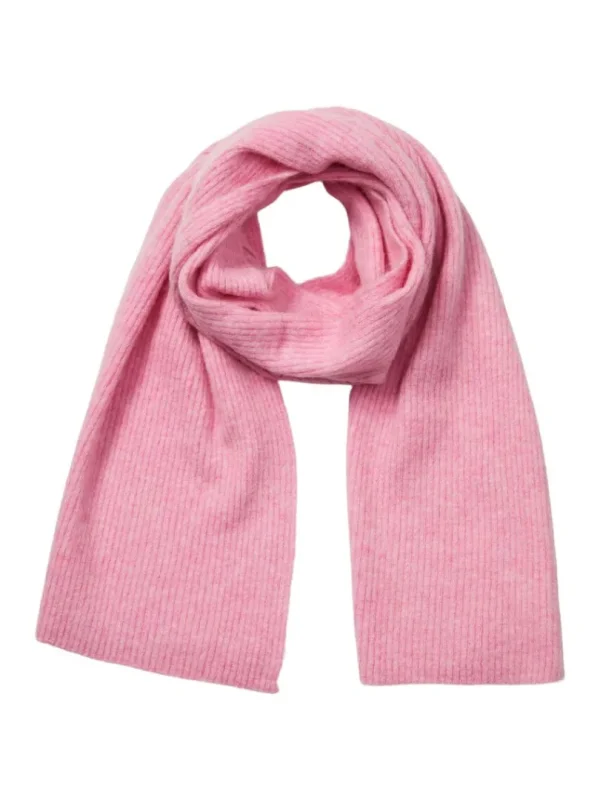 Accessories>SELECTED RIBBET HALSTØRKLÆDE Pink
