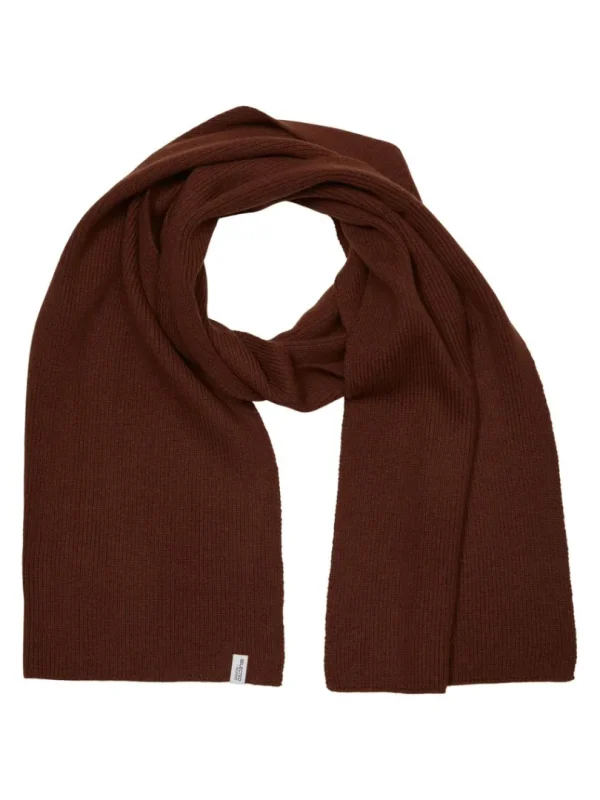 Accessories>SELECTED RIBBET HALSTØRKLÆDE Brown