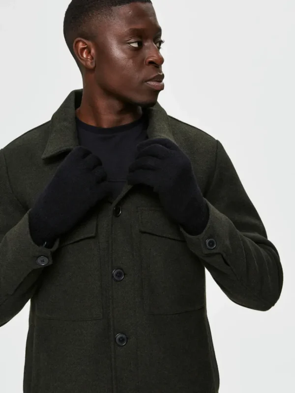 Accessories>SELECTED RIBBET HANDSKER Black