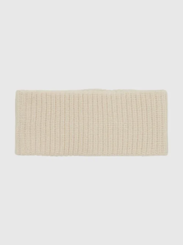 Accessories>SELECTED RIBBET STRIKKET PANDEBÅND Beige