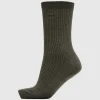 Accessories>SELECTED RIBBET STRØMPER Green