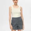Toppe Og Bluser>SELECTED RIBBET TANKTOP Beige