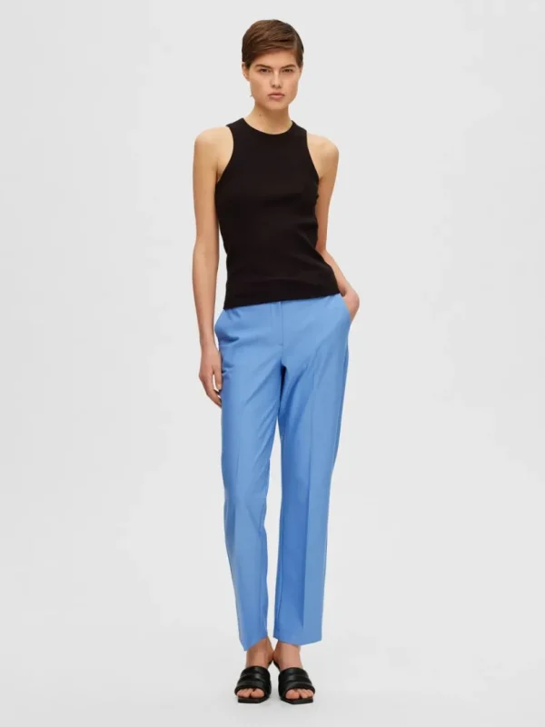 T-shirts | Toppe Og Bluser>SELECTED RIBBET TANKTOP Black