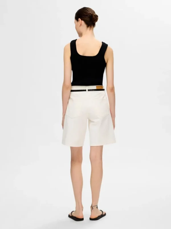 Toppe Og Bluser>SELECTED RIBBET TANKTOP Black