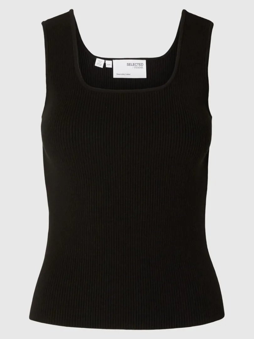 ribbet_tanktop_5-2.webp Toppe Og Bluser>SELECTED RIBBET TANKTOP Black