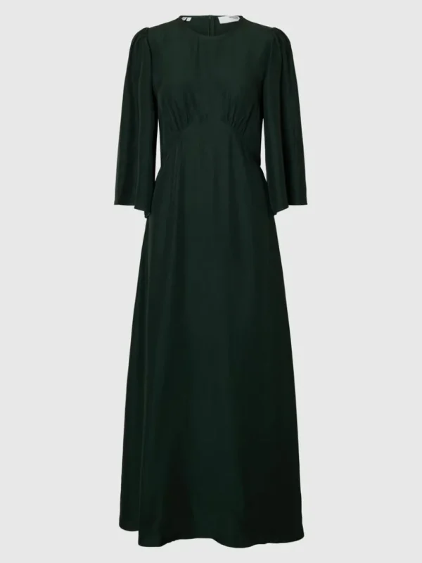 Kjoler>SELECTED 3/4-ÆRME MAXIKJOLE Green