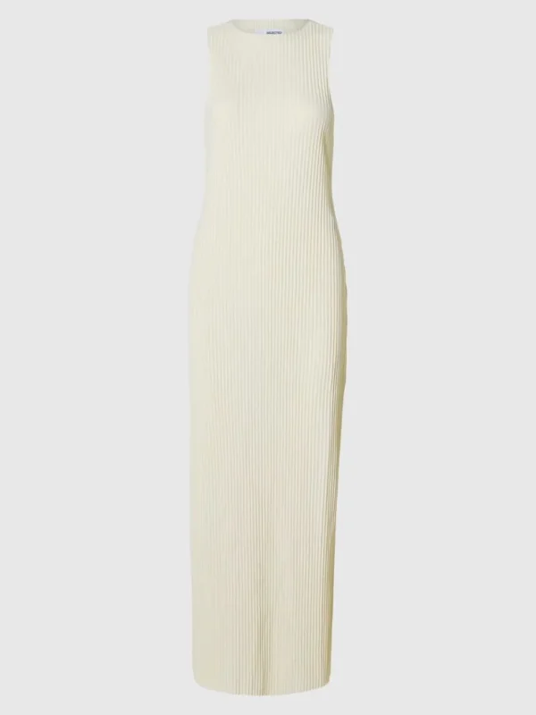 Kjoler>SELECTED ÆRMELØS MAXIKJOLE Beige