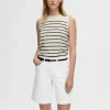 Toppe Og Bluser | Strik>SELECTED ÆRMELØS STRIKKET TOP Beige