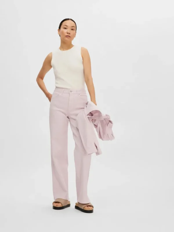 Toppe Og Bluser | Strik>SELECTED ÆRMELØS STRIKKET TOP Beige