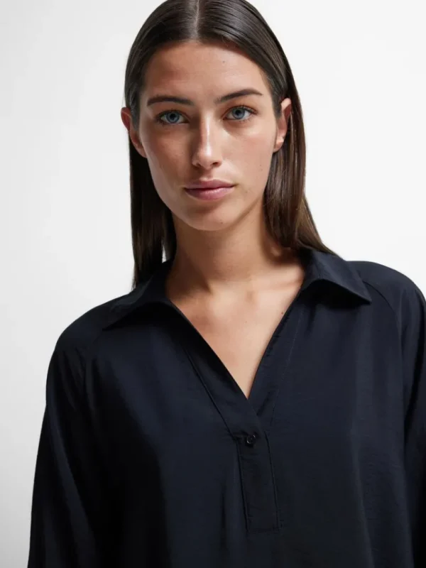 Kjoler>SELECTED 3/4-ÆRMER KORT KJOLE Black