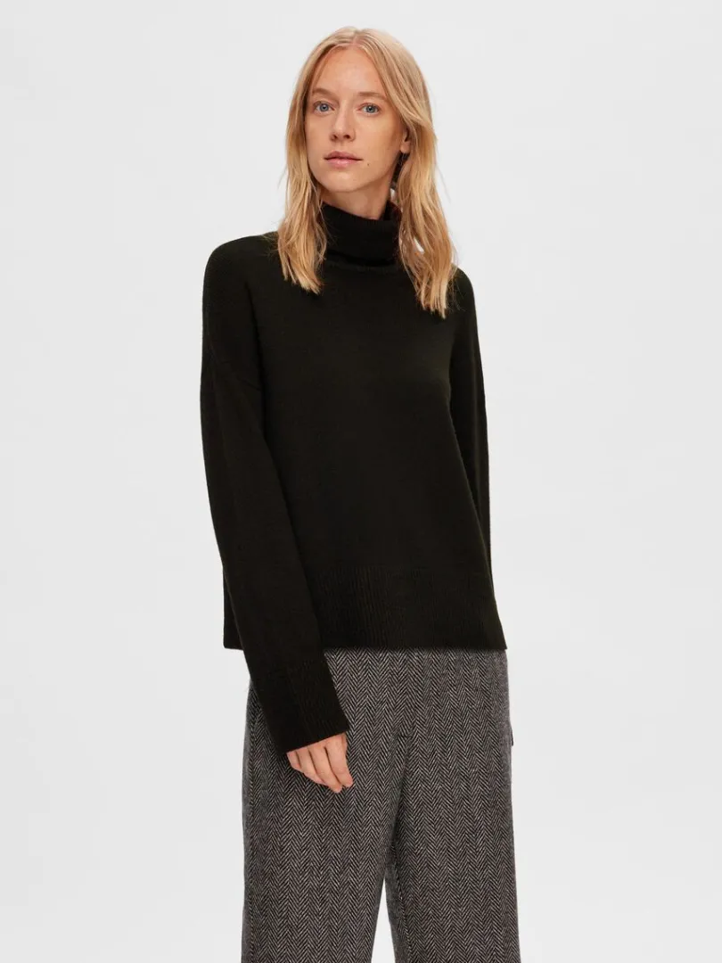 rullekrave_pullover_0-2.webp Strik>SELECTED RULLEKRAVE PULLOVER Black