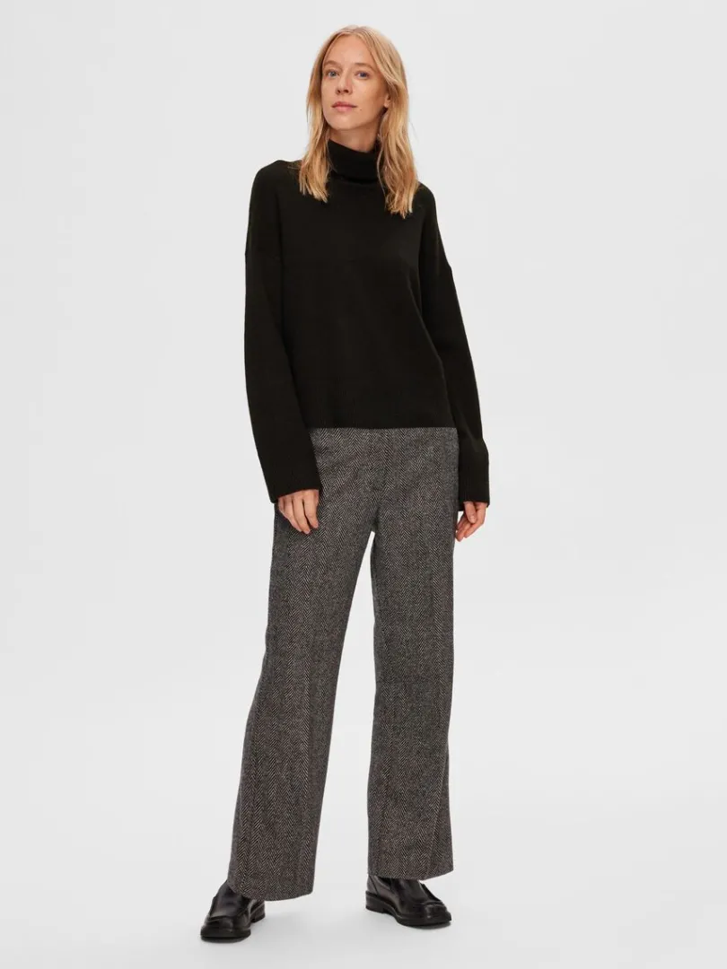 rullekrave_pullover_1-2.webp Strik>SELECTED RULLEKRAVE PULLOVER Black