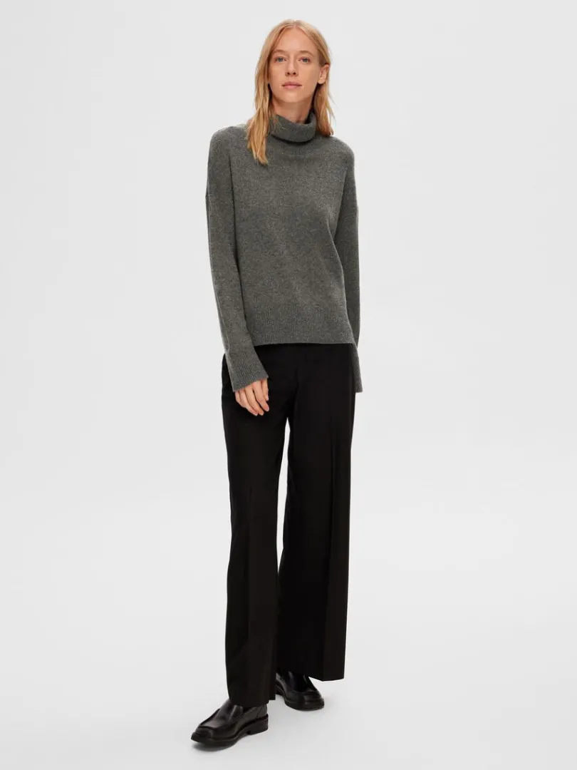 rullekrave_pullover_1-4.webp Strik>SELECTED RULLEKRAVE PULLOVER Grey