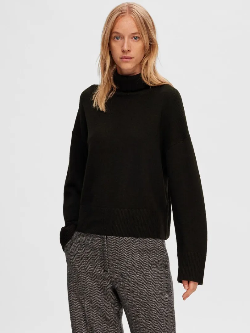 rullekrave_pullover_2-2.webp Strik>SELECTED RULLEKRAVE PULLOVER Black