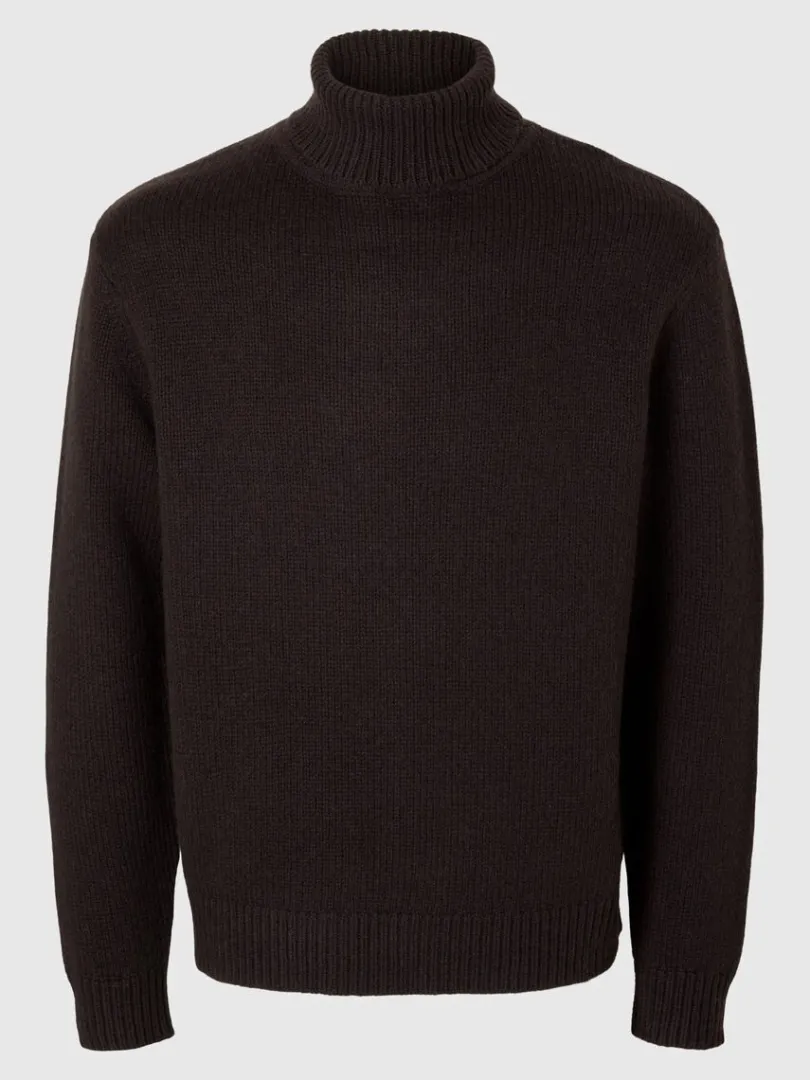 rullekrave_pullover_4-6.webp Strik>SELECTED RULLEKRAVE PULLOVER Brown