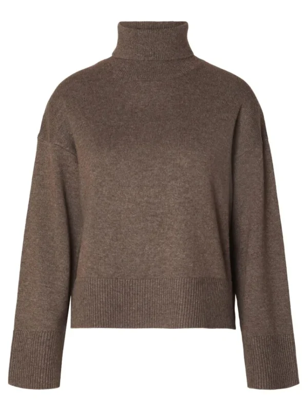 Strik>SELECTED RULLEKRAVE PULLOVER Brown