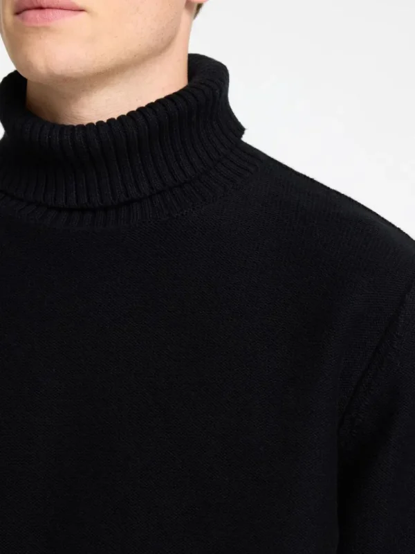 Strik>SELECTED RULLEKRAVE STRIKTRØJE Black