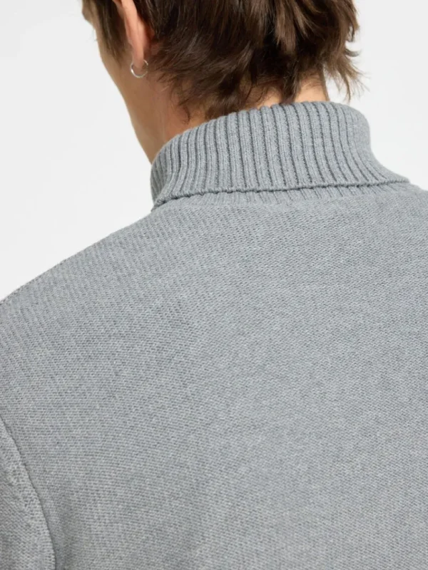 Strik>SELECTED RULLEKRAVE STRIKTRØJE Grey