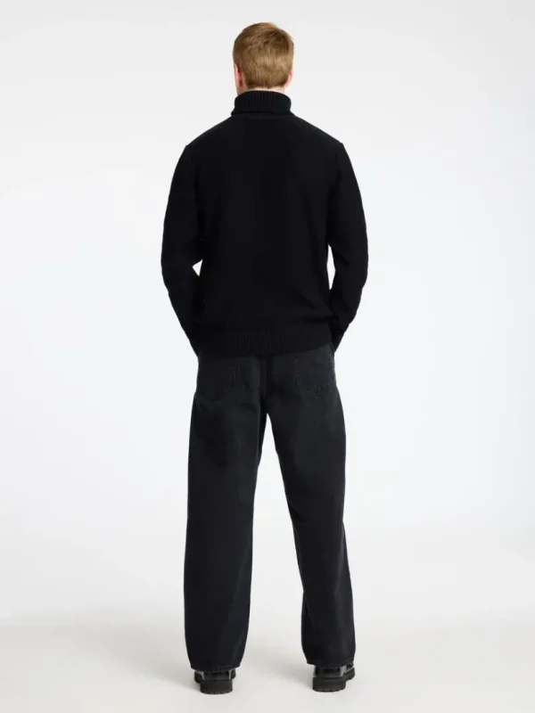 Strik>SELECTED RULLEKRAVE STRIKTRØJE Black