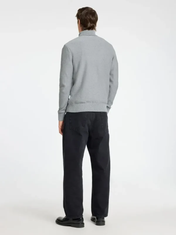 Strik>SELECTED RULLEKRAVE STRIKTRØJE Grey